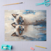 Vetgedrukte Siamese katten schilderen Decoupage Tissuepapier (Craft)