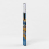 Vetgedrukte splash van goud en blauw Case-Mate iPhone case (Achterkant/rechts)