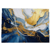 Vetgedrukte splash van goud en blauw groot cadeauzakje (Achterkant)