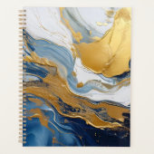 Vetgedrukte splash van goud en blauw planner (Voorkant)