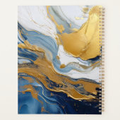 Vetgedrukte splash van goud en blauw planner (Achterkant)