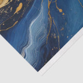 Vetgedrukte splash van goud en blauw tissuepapier (Detail)