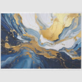 Vetgedrukte splash van goud en blauw tissuepapier (Voorkant)