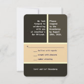 Vetgedrukte ster van David Bar Mitzvah RSVP Reagee Kaart (Achterkant)