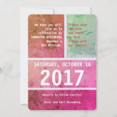 Vetgedrukte ster van David Bat Mitswa Save the Dat Save The Date (Achterkant)