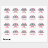 Vetgedrukte Stickers van de maand juli en Stripes (Vel)