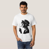 Vetgedrukte stijl Mannen-T-Shirt – Roken Man Sigaa T-shirt (Voorkant volledig)