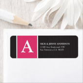 Vetgedrukte streep Retouradres Label (fuchsia) (Insitu)