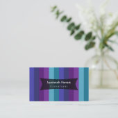 Vetgedrukte strepen: Paarse, framboos, Blauwgroen, Visitekaartje (Staand voorkant)