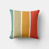 Vetgedrukte Sunset Retro Rainbow Stripes Kussen (Voorkant)