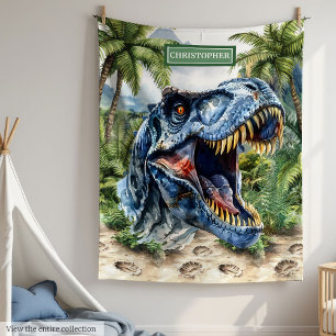 Vetgedrukte T-Rex Deken Aangepaste Naam Gepersonal
