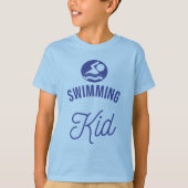 Vetgedrukte T-Shirt met Kind als zwemster (Voorkant)