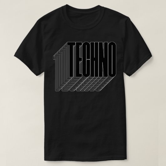 Vetgedrukte techno 1 t-shirt (Design voorkant)