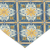 Vetgedrukte Tegel-geïnspireerde tafelloper met med (Hoek)