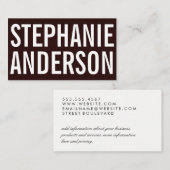 Vetgedrukte tekst Diep rood Visitekaartje (Voorkant / Achterkant)