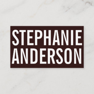 Vetgedrukte tekst Diep rood Visitekaartje