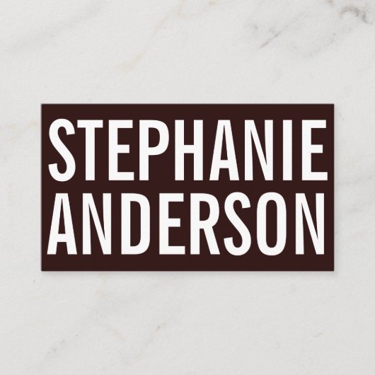 Vetgedrukte tekst Diep rood Visitekaartje (Voorkant)