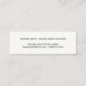 Vetgedrukte tekst | Hallo (Oranje) Mini Visitekaartje (Achterkant)