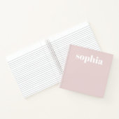 Vetgedrukte tekst | Jouw naam op Blush Pink Notitieboek (Binnen)