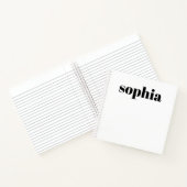 Vetgedrukte tekst | Jouw naam over wit Notitieboek (Binnen)