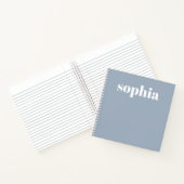 Vetgedrukte tekst | Jouw naam van Dusty Blue Notitieboek (Binnen)