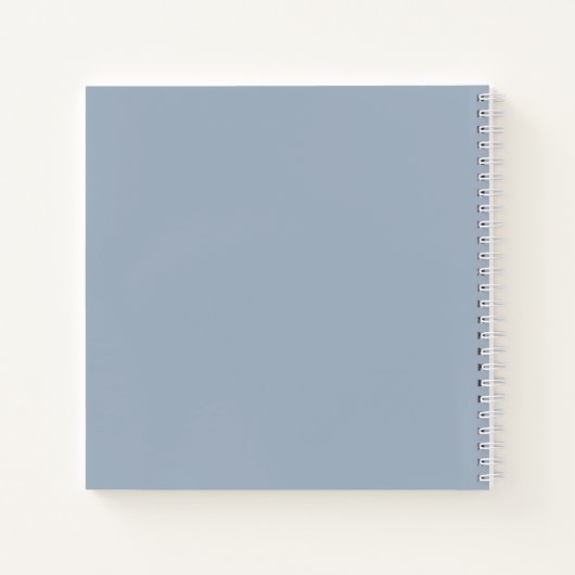 Vetgedrukte tekst | Jouw naam van Dusty Blue Notitieboek (Achterkant)