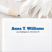 Vetgedrukte tekst Leesbaar Klassiek Elegant Blauw Etiket (Insitu)