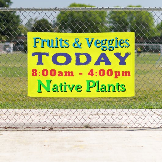 Vetgedrukte tekst Vandaag Fabric Groot bord Spandoek (Insitu)