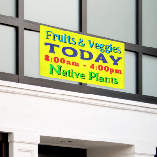 Vetgedrukte tekst Vandaag Fabric Groot bord Spandoek