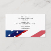 Vetgedrukte tekst Visitekaartje Amerikaanse vlag v (Achterkant)