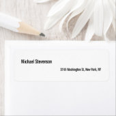 Vetgedrukte tekst Zwart Wit Gepersonaliseerde Plai Etiket (Insitu)