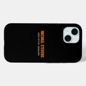 Vetgedrukte tekst Zwart Wit Sinaasappel Profession Case-Mate iPhone Case (Achterkant (horizontaal))