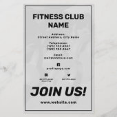 Vetgedrukte tekststijl geïnspireerd door fitness flyer (Achterkant)