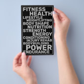 Vetgedrukte tekststijl geïnspireerd door fitness flyer (Hand)