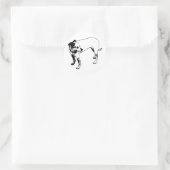 Vetgedrukte Terrier Mix Full-Body Profile Sticker (Tas)