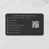 Vetgedrukte Tiger Print Black Woman Boss Branding Visitekaartje (Achterkant)