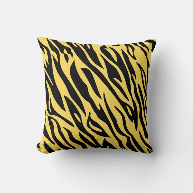 Vetgedrukte Tiger Stripe Pattern Sierkussen (Voorkant)
