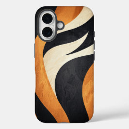 Vetgedrukte Tiger Stripes Telefoonhoes iPhone 16 Hoesje