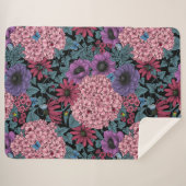 Vetgedrukte tuinbloemen sherpa deken (Voorkant (horizontaal))