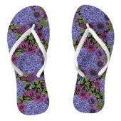Vetgedrukte tuinbloemen teenslippers (Voetbed)