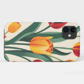 Vetgedrukte tulpenillustratie Case-Mate iPhone case (Achterkant (horizontaal))