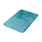 Vetgedrukte turquoise marmeren badmat tapijt (Gekanteld)