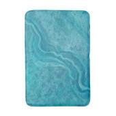 Vetgedrukte turquoise marmeren badmat tapijt (Voorkant Verticaal)