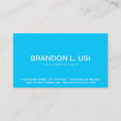 vetgedrukte TURQUOISE monogrammen Visitekaartje (Achterkant)