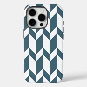 Vetgedrukte tweetonige pijl Chevron Stripe Blauw W iPhone 16 Pro Hoesje