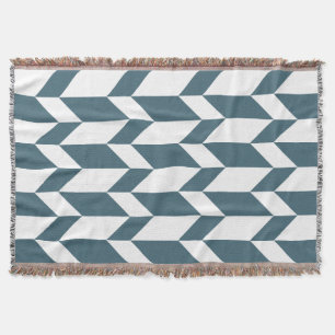 Vetgedrukte tweetonige pijl Chevron Stripe Blauw W Deken