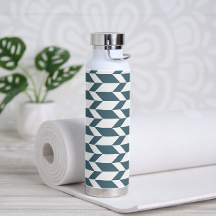 Vetgedrukte tweetonige pijl Chevron Stripe Blauw W Waterfles