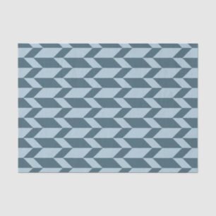 Vetgedrukte tweetonige pijl Chevron Stripe Blue To Tissuepapier