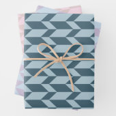 Vetgedrukte tweetonige pijl Chevron Stripe gedempt Inpakpapier Vel (In situ)