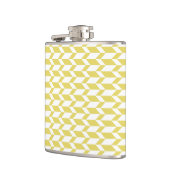 Vetgedrukte tweetonige pijl Chevron Stripe Geel Wi Heupfles (Links)